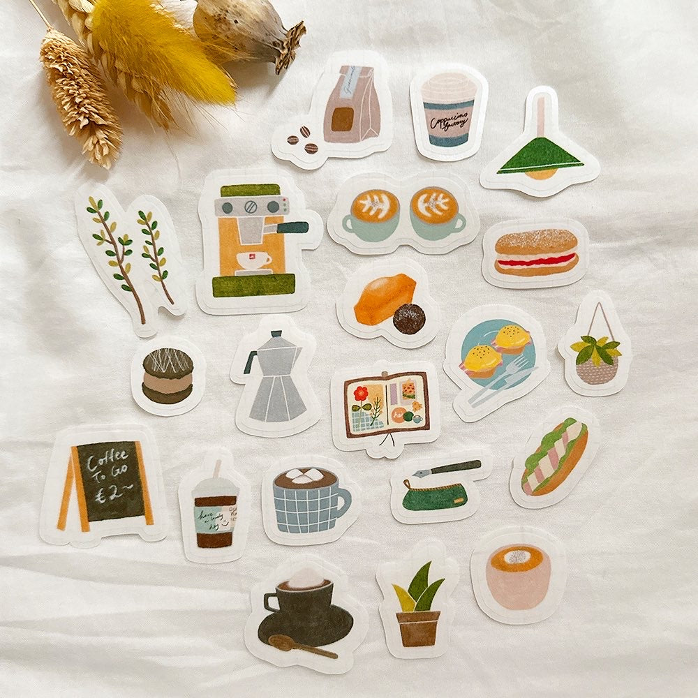 Washi Sticker Flakes 03 "Cozy Cafe"