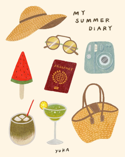The Summer Sticker Pack – “My Summer Diary”