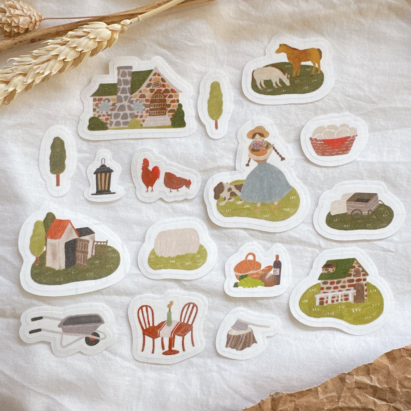 Washi Sticker Flakes 09 "Country Living"