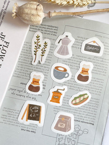 Washi Sticker Flakes 03 "Cozy Cafe"