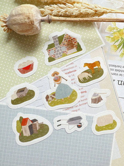Washi Sticker Flakes 09 "Country Living"
