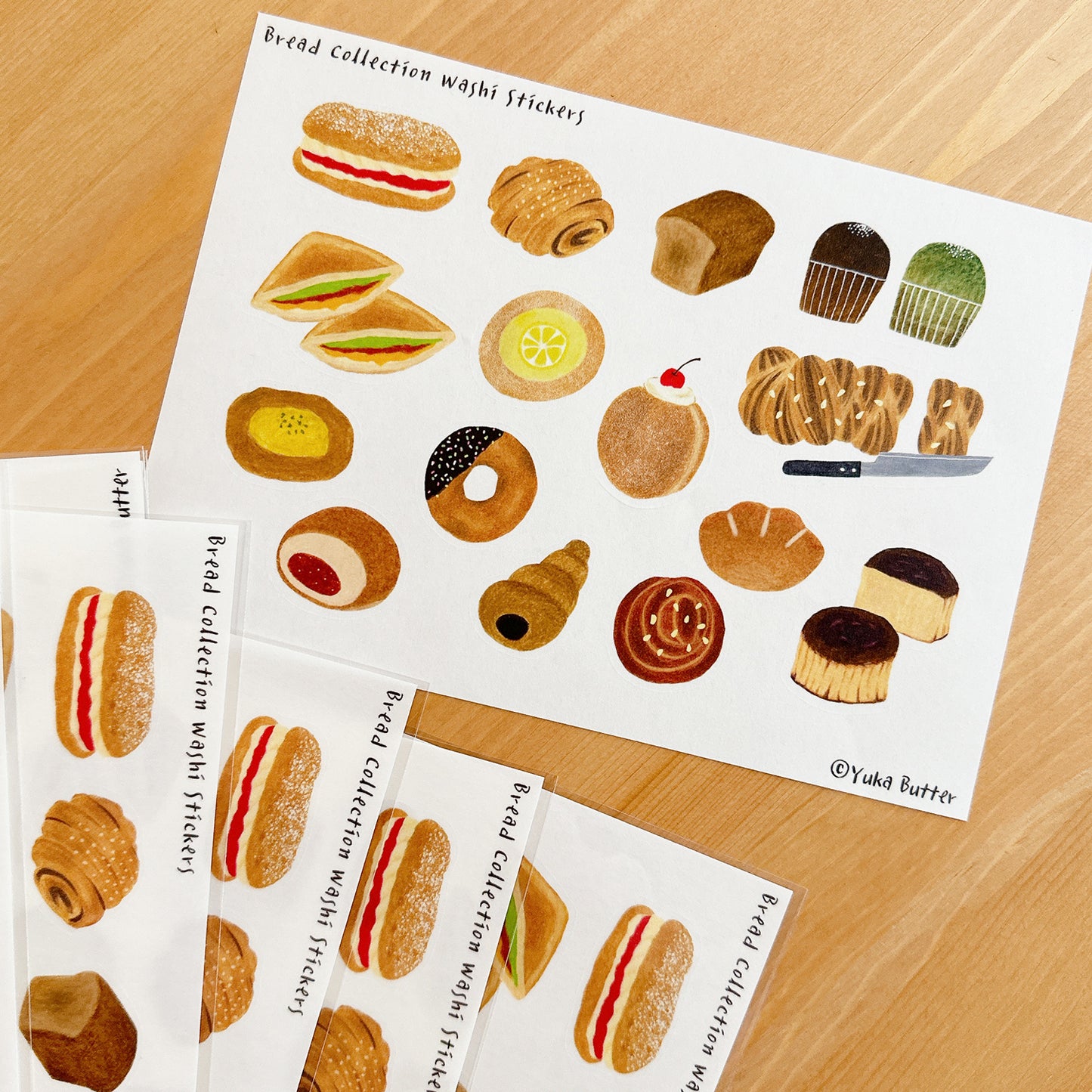 "Bread Collection" Washi Sticker Sheet