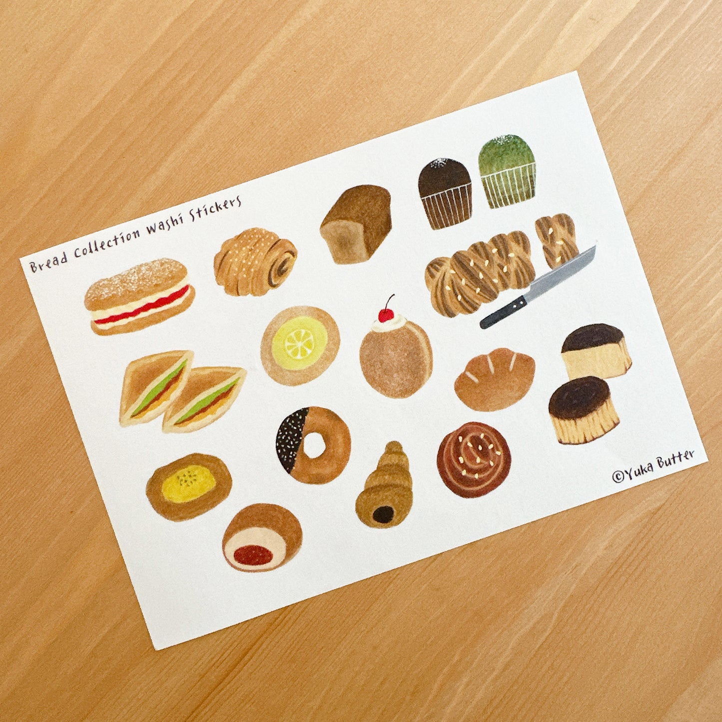 "Bread Collection" Washi Sticker Sheet