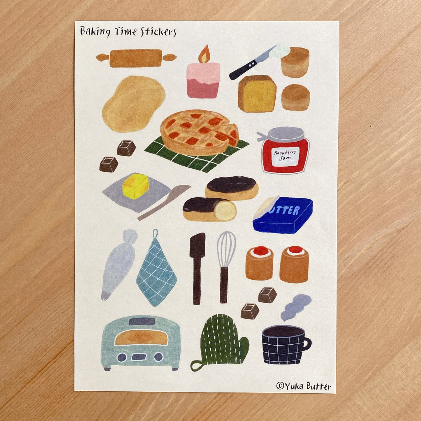 "Baking Time" Washi Sticker Sheet