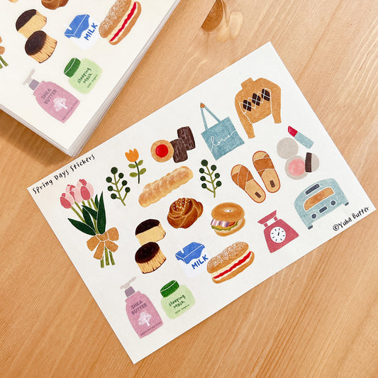 'Spring Days' Washi Sticker Sheet