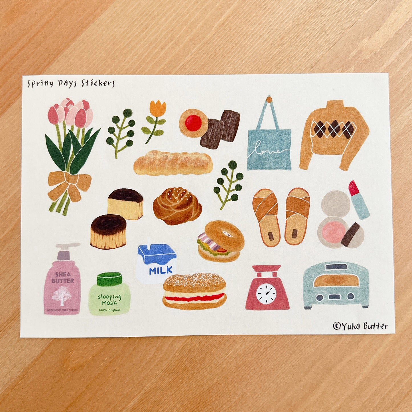 'Spring Days' Washi Sticker Sheet