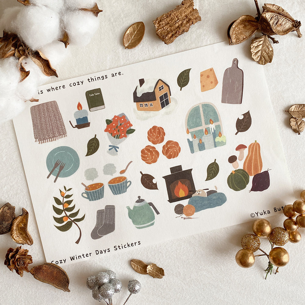 "Cozy Winter Days" Washi Sticker Sheet