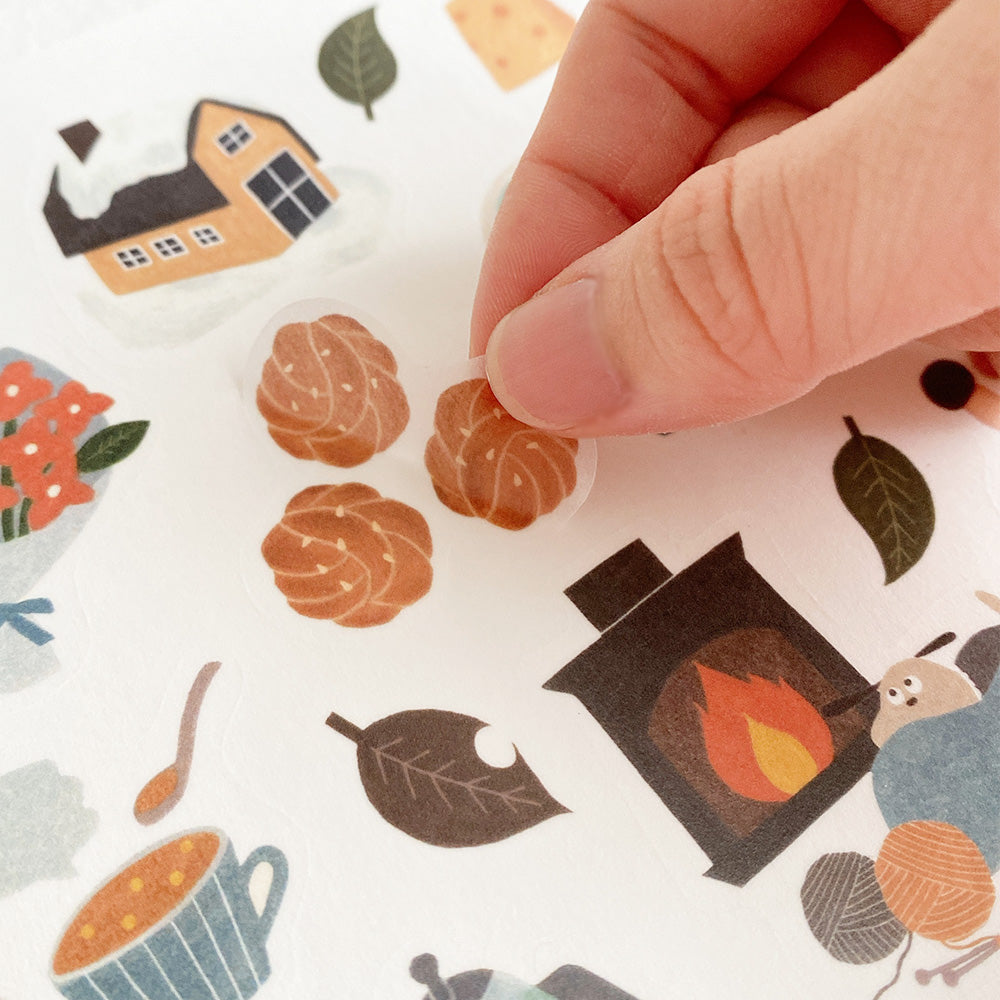 "Cozy Winter Days" Washi Sticker Sheet